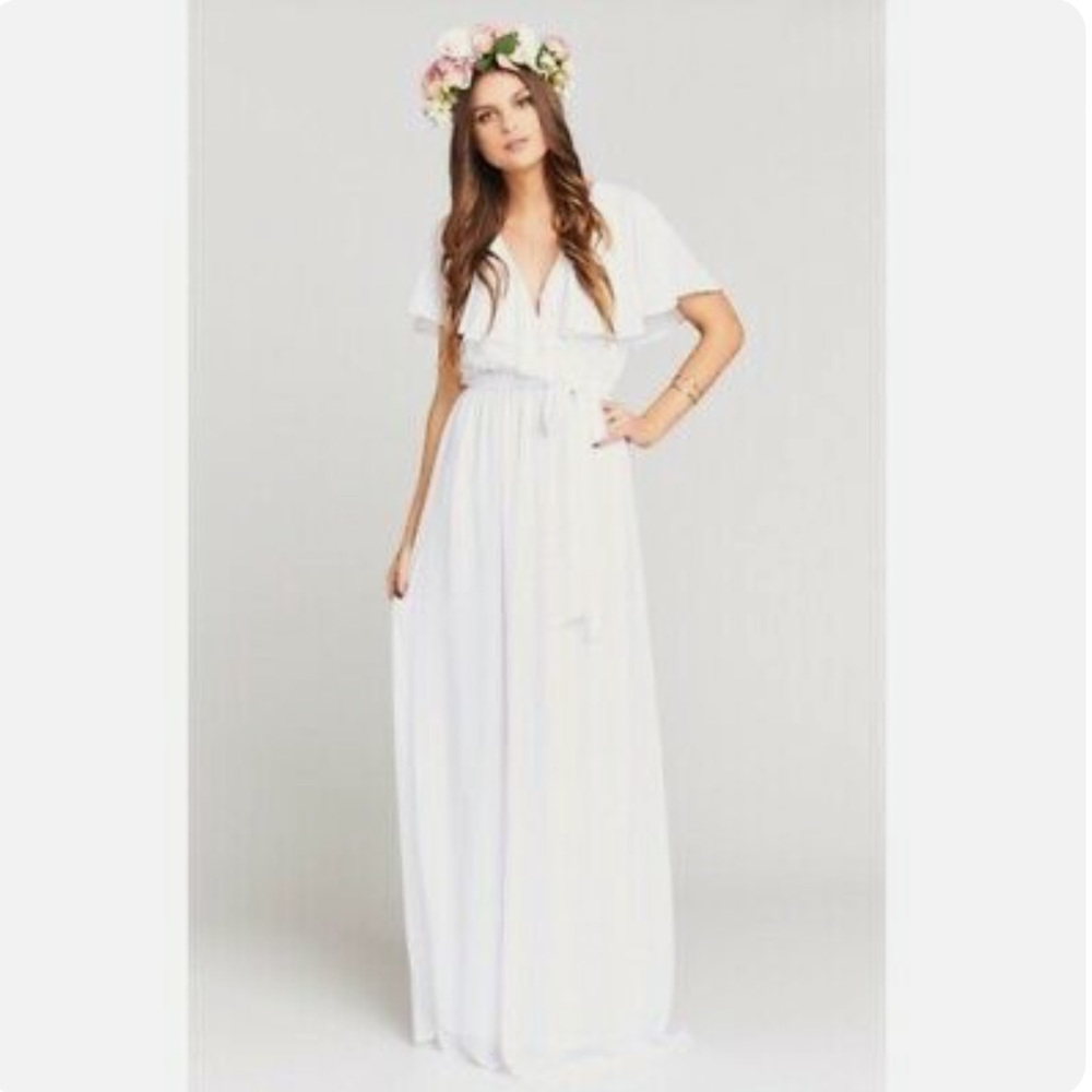 Show Me Your Mumu Aubrey maxi dress - white chiffon